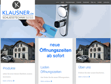 Tablet Screenshot of klausner.ch